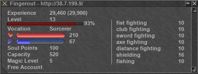 Signature for player Fingerout