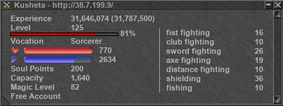 Signature for player Kusheta