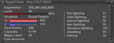 Signature for player Royal Frank