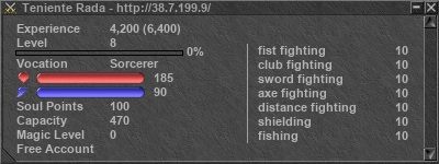 Signature for player Teniente Rada